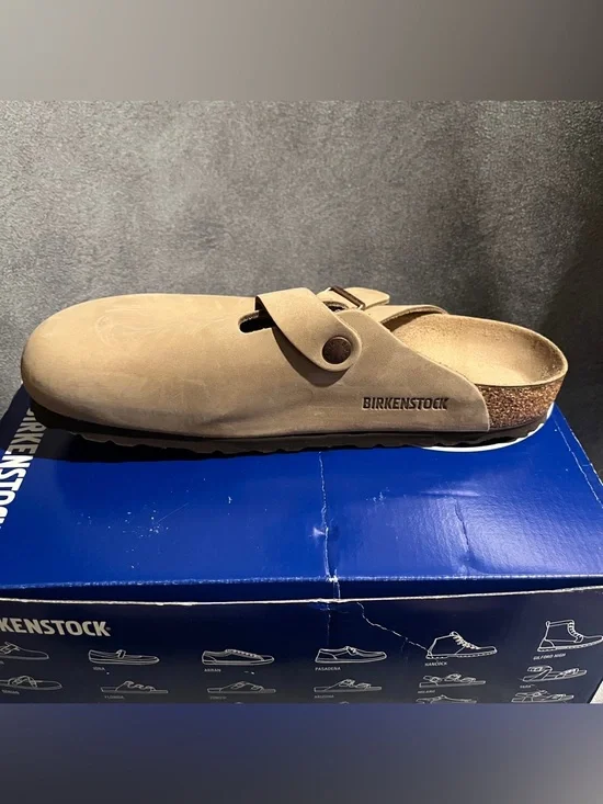 Birkenstock Women’s Boston Clogs Oiled Leather Tabacco Brown Size 9 US - Picture 5 of 15